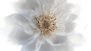 Digital Binary Flower Vinyl Car Decal Sticker – Waterproof & UV-Resistant 8"