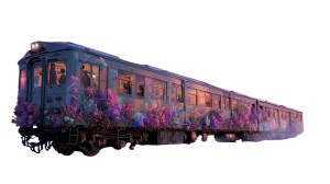 Mystical Cosmic Train Vinyl Car Decal Sticker – Waterproof & UV-Resistant 8"