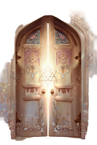 Mystical Floral Door Vinyl Car Decal Sticker – Waterproof & UV-Resistant 8"