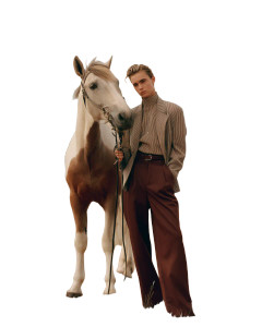 Androgynous Model With Horse Vinyl Car Decal Sticker – Waterproof & UV-Resistant 8" Androgynous Model With Horse Vinyl Car Decal Sticker – Waterproof & UV-Resistant 8"