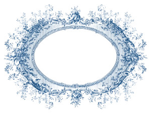Floral Oval Frame Vinyl Car Decal Sticker – Waterproof & UV-Resistant 8"