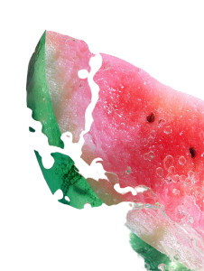 Neon Watermelon Art Vinyl Car Decal Sticker – Waterproof & UV-Resistant 8"