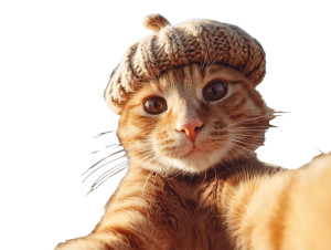 Cat In Beret Selfie V3 Vinyl Car Decal Sticker – Waterproof & UV-Resistant 8" Cat In Beret Selfie V3 Vinyl Car Decal Sticker – Waterproof & UV-Resistant 8"