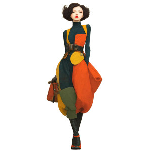 Schiele Style Woman Vinyl Car Decal Sticker – Waterproof & UV-Resistant 8"