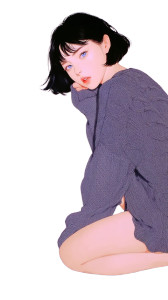 Korean Cyborg Woman Vinyl Car Decal Sticker – Waterproof & UV-Resistant 8"