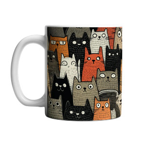 Crazy Cat Mug Vinyl Car Decal Sticker – Waterproof & UV-Resistant 8" Crazy Cat Mug Vinyl Car Decal Sticker – Waterproof & UV-Resistant 8"