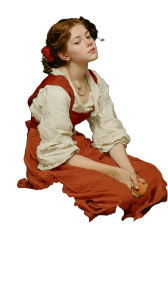 Floral Girl Caricature Vinyl Car Decal Sticker – Waterproof & UV-Resistant 8"