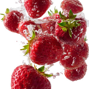Falling Strawberries Vinyl Car Decal Sticker – Waterproof & UV-Resistant 8"