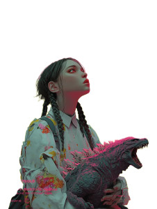 Retro Godzilla Poster Vinyl Car Decal Sticker – Waterproof & UV-Resistant 8"