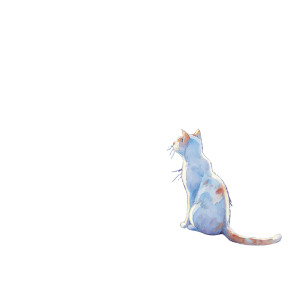 White Cat At Sea Vinyl Car Decal Sticker – Waterproof & UV-Resistant 8"