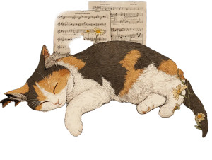 Tricolor Cat Piano Vinyl Car Decal Sticker – Waterproof & UV-Resistant 8"