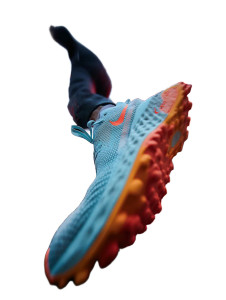 Blue Running Shoe Vinyl Car Decal Sticker – Waterproof & UV-Resistant 8"