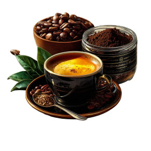 Vintage Coffee Art Vinyl Car Decal Sticker – Waterproof & UV-Resistant 8"