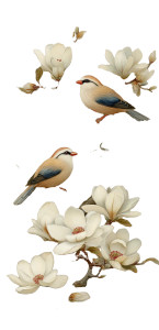 Birds And Magnolias Vinyl Car Decal Sticker – Waterproof & UV-Resistant 8" Birds And Magnolias Vinyl Car Decal Sticker – Waterproof & UV-Resistant 8"