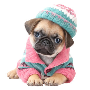 Dressed Pug Puppy Vinyl Car Decal Sticker – Waterproof & UV-Resistant 8"