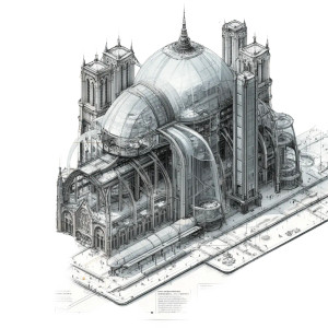 Modern Gothic Cathedral Vinyl Car Decal Sticker – Waterproof & UV-Resistant 8"