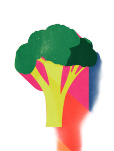 Retro Pop Broccoli Vinyl Car Decal Sticker – Waterproof & UV-Resistant 8"