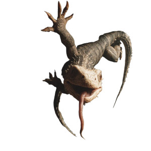 Giant Lizard Ambush Vinyl Car Decal Sticker – Waterproof & UV-Resistant 8"