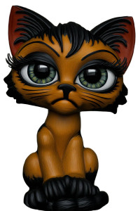 Chibi Oak Cat Vinyl Car Decal Sticker – Waterproof & UV-Resistant 8"
