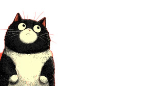 Chubby Cute Cat V2 Vinyl Car Decal Sticker – Waterproof & UV-Resistant 8"