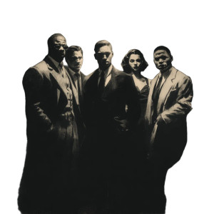 Mobster Group Portrait Vinyl Car Decal Sticker – Waterproof & UV-Resistant 8"