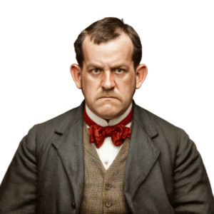 Victorian Stout Man Vinyl Car Decal Sticker – Waterproof & UV-Resistant 8"