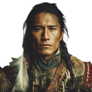 Native American Portrait V2 Vinyl Car Decal Sticker – Waterproof & UV-Resistant 8"