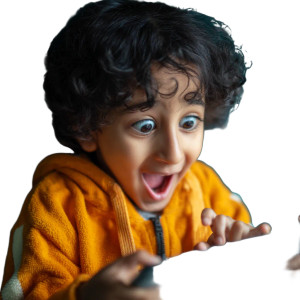 Joyful Saudi Child Vinyl Car Decal Sticker – Waterproof & UV-Resistant 8"