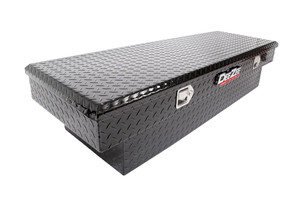Dee Zee Tool Box DZ8163B Red Label; Crossover; Single Lid; Diamond Tread; Powder Coated Black; Aluminum; 7.4 Cubic Foot Capacity