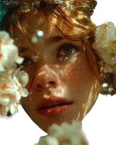 Underwater Redhead Dream Vinyl Car Decal Sticker – Waterproof & UV-Resistant 8"