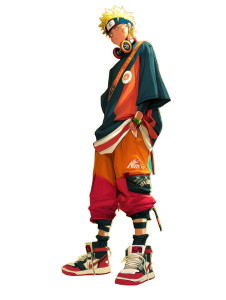 Naruto Streetwear Vinyl Car Decal Sticker – Waterproof & UV-Resistant 8"