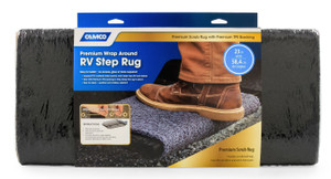 Camco Entry Step Rug | 22x23 Inch, Black Loop PVC, Easy to Clean Camco Entry Step Rug | 22x23 Inch, Black Loop PVC, Easy to Clean