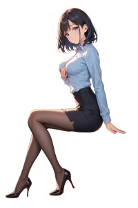 Anime Waifu V2180 Vinyl Car Decal Sticker – Waterproof & UV-Resistant 8"