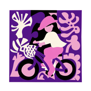 Girl On Bike Vinyl Car Decal Sticker – Waterproof & UV-Resistant 8" Girl On Bike Vinyl Car Decal Sticker – Waterproof & UV-Resistant 8"