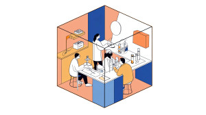 Miniature Lab Scientists Vinyl Car Decal Sticker – Waterproof & UV-Resistant 8"