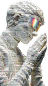 Pixelated Cyber Human Vinyl Car Decal Sticker – Waterproof & UV-Resistant 8"