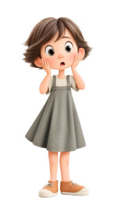 Frightened Young Girl Vinyl Car Decal Sticker – Waterproof & UV-Resistant 8"