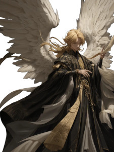 Angelic Anime Figure Vinyl Car Decal Sticker – Waterproof & UV-Resistant 8"