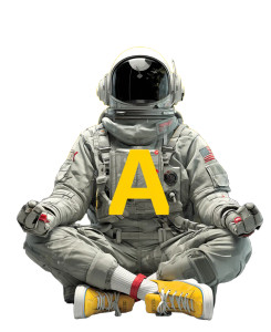 Meditating Space Explorer Vinyl Car Decal Sticker – Waterproof & UV-Resistant 8"