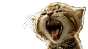 Sneezing Kitten Vinyl Car Decal Sticker – Waterproof & UV-Resistant 8"