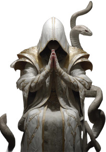 Hooded Divine Figure Vinyl Car Decal Sticker – Waterproof & UV-Resistant 8"