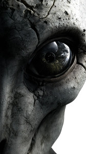 Grey Alien Close-Up Vinyl Car Decal Sticker – Waterproof & UV-Resistant 8"