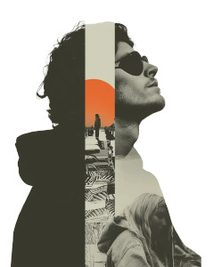 Surreal Space Silhouette Vinyl Car Decal Sticker – Waterproof & UV-Resistant 8"