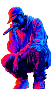 Rapper On Stage Vinyl Car Decal Sticker – Waterproof & UV-Resistant 8"