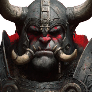 Horned Ogre Warrior Vinyl Car Decal Sticker – Waterproof & UV-Resistant 8"