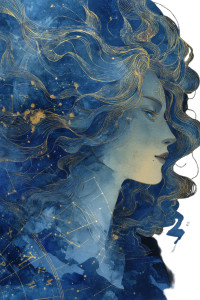 Cosmic Dream Woman Vinyl Car Decal Sticker – Waterproof & UV-Resistant 8"