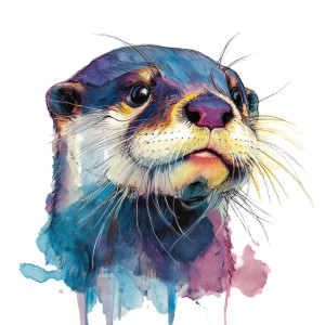 Baby Otter Tattoo Vinyl Car Decal Sticker – Waterproof & UV-Resistant 8"