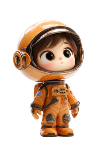 Cartoon Astronaut V9 Vinyl Car Decal Sticker – Waterproof & UV-Resistant 8"