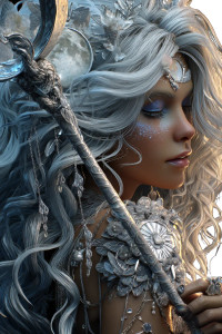 Moon Goddess V5 Vinyl Car Decal Sticker – Waterproof & UV-Resistant 8"