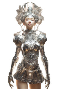 Sci-Fi Love Goddess V3 Vinyl Car Decal Sticker – Waterproof & UV-Resistant 8"